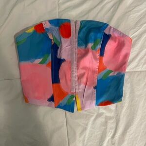 Multicolor Strapless Top Princess Polly